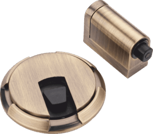 IMPORTED MAGNET DOOR STOP GOLD & ANTIQUE